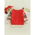 thumbnail image 4 of Bagilaanoe Toddler Baby Girl Boy Christmas Sweatshirt Long Sleeve Leopard Christmas Tree Print Pullover 6M 9M 12M 18M 24M 3T Kids Fall Loose Tee Tops, 4 of 9