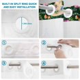 thumbnail image 3 of No Hook Shower Curtain with Built-in Rings - Tropical Motivational Washable Waterproof Fabric Bathroom Curtains for Hotel,Rentals, 66 X 72 Inch Long , Hello Summer Hat Tropical Plants Green, 3 of 9