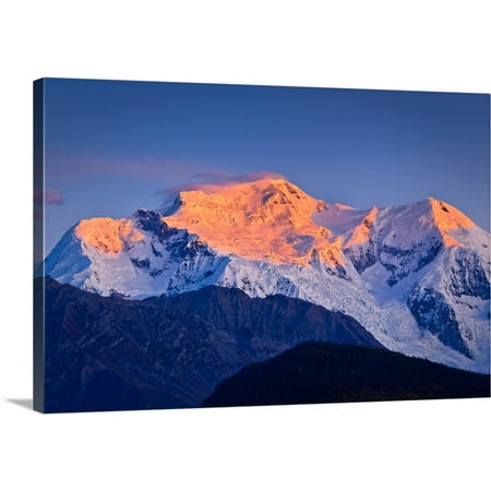 Great BIG Canvas | Sunny Awazahura-Reed Premium Thick-Wrap Canvas entitled Alpenglow on Mount Blackburn at sunrise Wrangell St. (Best Hikes In Wrangell St Elias)