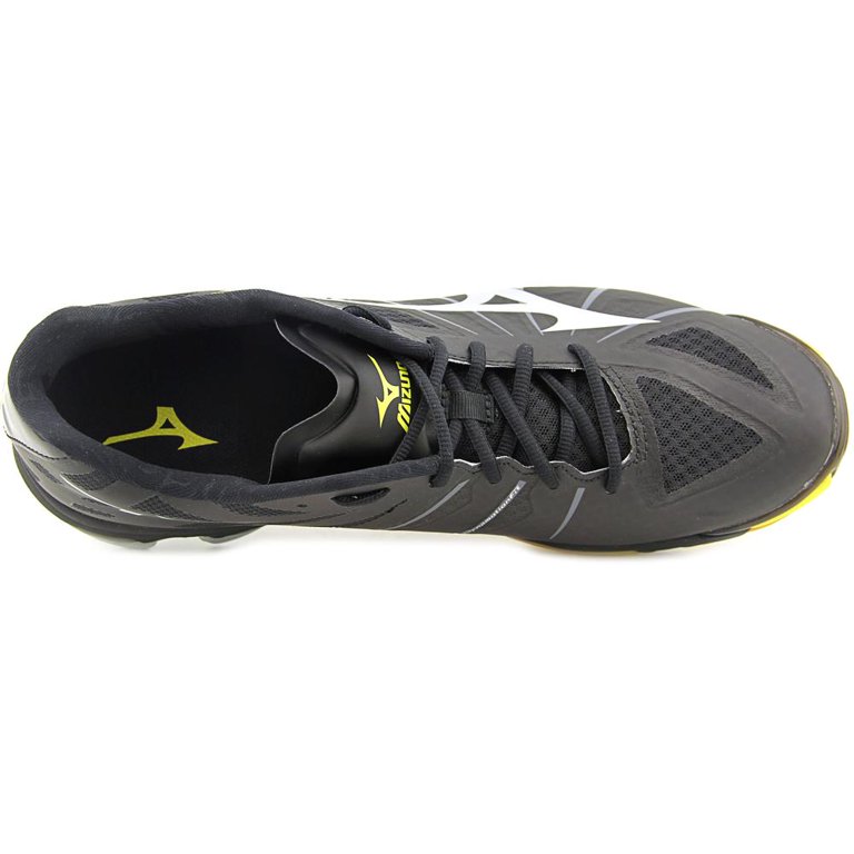 Mizuno Men's Wave Lightning Z Black/Silver/Yellow Ankle-High Volleyball  Shoe - 12.5M