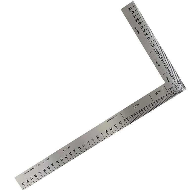Fairgate 12 X 6 Half-Size L-Square Ruler #50-147 - Made in USA