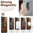 thumbnail image 5 of for Samsung Galaxy S25 Case PU Leather, [Compatible with MagSafe] [360° Rotatable Ring Kickstand] Cover for Samsung Galaxy S25 Lightweight Anti-Fall Phone Case Magnetic Ultra Slim - Brown, 5 of 6