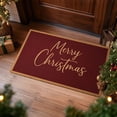 thumbnail image 5 of Merry Christmas Door Mat for Front Door Entryway, 47.24x23.62inch, Red Welcome Decorative Doormat Floor Rug for Indoor Outdoor, 5 of 6
