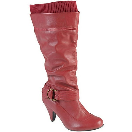 Brinley Co Women's Round Toe Buckle Detail Boots