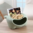 thumbnail image 4 of Desktop Trash Can Double-Layer Fruit Snack Nut Bowl with Removable Design and Mobile Phone Slot Multi-Functional Storage for Home Living Room Decor, 4 of 7