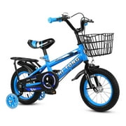 Eccomum 12/14/16 Inch Children Bike Boys Girls Toddler Bicycle Adjustable Height Kid Bicycle with Detachable Basket for 2-7 Years Old