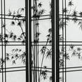 thumbnail image 4 of Oriental Furniture 6 Ft Tall Double Cross Bamboo Tree Shoji Screen, 3 panel, black, 4 of 4