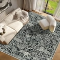 thumbnail image 2 of Garvee 10x13 Modern Abstract Print Rugs, Washable Living Room Rug Non Slip Non-Shedding Forest Tiger Floor Rugs Carpet, Soft Stain Resistant Indoor Rug for Dining Room Bedroom, Black, 2 of 9