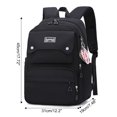 thumbnail image 2 of Mochila JiaYou para niñas adolescentes, casual, viajes escolares, 26 L, color negro, 2 of 7