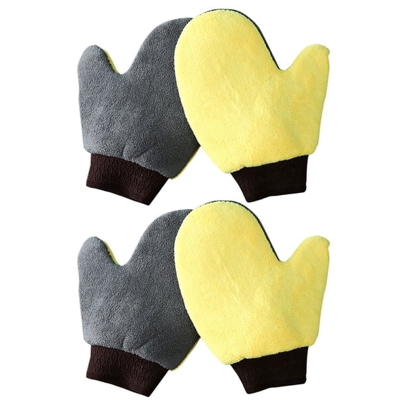 HOMEMAXS  4 Pcs Rechargeable Light Insulator Car Wash Gloves