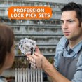 thumbnail image 3 of Home Tool Pick Lock Set Professional Edition with Practice Pick Lock Guide Card Kit Pick Lock Black Handbag Compatible Locker Tool Kit 20 Pieces [XH], 3 of 5