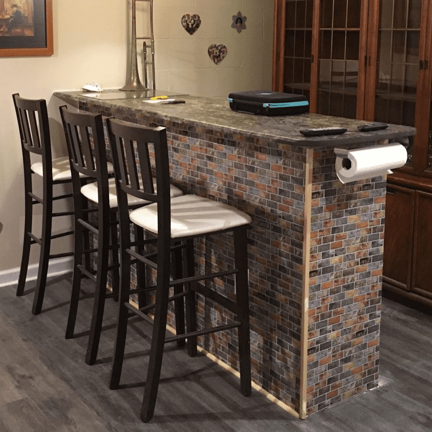 Art3d Amber Mix Peel and Stick Backsplash Tile  Kitchen Wall Tile 12 in. x 12 in. (10-Pack)
