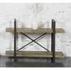 O;K Furniture 2-Tier Bookcase, Vintage Industrial Style Bookshelves, Vintage Green