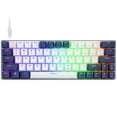 thumbnail image 1 of HUOJI 60% Mechanical Gaming Keyboard,Wired/Bluetooth 5.0 Modes,RGB Backlit Ultra-Compact Mini Keyboard, Compact 63 Keys Keyboard for PC/Mac Gamer,Office,Gaming,Homeoffice, 1 of 8