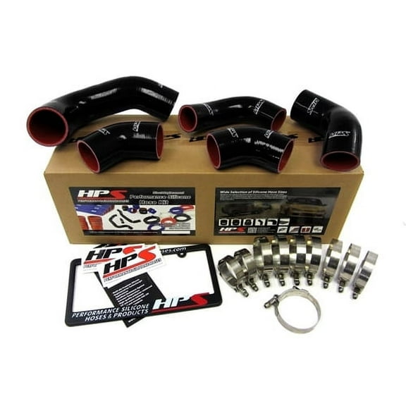 HPS Black Reinforced Silicone Intercooler Hose Kit for Mitsubishi 03-07 Lancer EVO 8 9 MR US-Spec