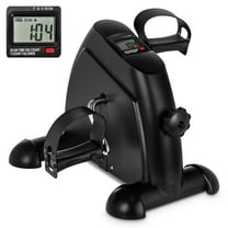 YUNOVA Mini Exercise Bike with LCD Display - Adjustable Resistance Under Desk Bike for Arms and Legs Workout, Compact Portable Pedal Exerciser for Home and Office Fitness