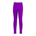 thumbnail image 2 of Linjinx Girls Athletic Leggings Kids High Waist Leggings Yoga Pants Leotards Gymnastic Sports Workout Purple 10, 2 of 6