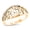 Gold-Tone, variant on Sterling Silver Swirl Fashion Ring Size 10