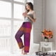 thumbnail image 5 of Balery Purple Yellow Buffalo Plaid Pantalones de pijama para mujer, pijamas ultraligeros, pantalones de estar por casa-Medium, 5 of 6