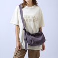 thumbnail image 2 of Bolsos Mujer Lona Hombro Bolso bandolera de gran capacidad Bolso sólido Púrpura, 2 of 7