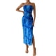 thumbnail image 1 of Vestido PRETTYGARDEN Maxi Azul Strapless Tubo - Talle L, 1 of 6