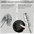 thumbnail image 5 of Heavy Duty Combination Refrigerator Lock (2 Pack) - Fridge Lock for Fridge, Cabinets, Drawers, Window and Cabinet Locks Baby Proofing, Strong Non-Marking Adhesive No Drilling (Black), 5 of 7