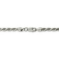 thumbnail image 3 of Solid 925 Sterling Silver 3.5mm Diamond-cut Rope Chain Necklace - with Secure Lobster Lock Clasp 20", 3 of 6