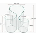 thumbnail image 3 of Clear Acrylic Makeup Brush Holder - 3 Compartment Desk Organizer for Desktop - Lipstick and Cosmetics Organizer, 3 of 6