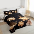 thumbnail image 3 of Homewish Chic Floral Lotus Bedding Comforter Set 2pcs for Female Men Adults,Oriental Style Twin Comforter Sets Microfiber,Exotic Style Breathable Bedding Set,Super Cozy Room Decor,Reversible, 3 of 8