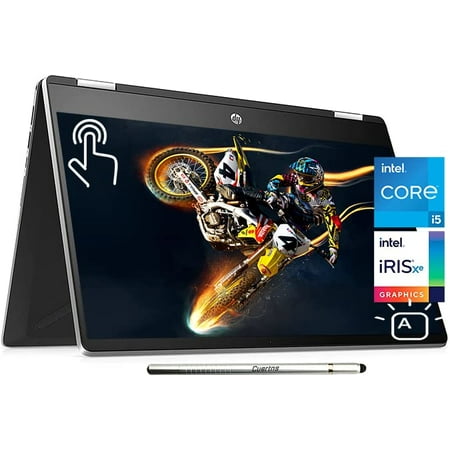 HP Pavilion x360 Convertible 14 2-in-1 Laptop, 14" Full HD Touch Screen, 11th Gen Intel Core i5-1135G7, Iris Xe Graphics, Backlit KB, WIFI6, Windows 11 H(8GB|256GB SSD)