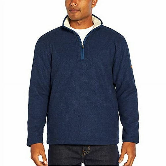 Orvis Brighton Men's Sherpa Lined 1/4 Zip Pullover ( Navy Large)