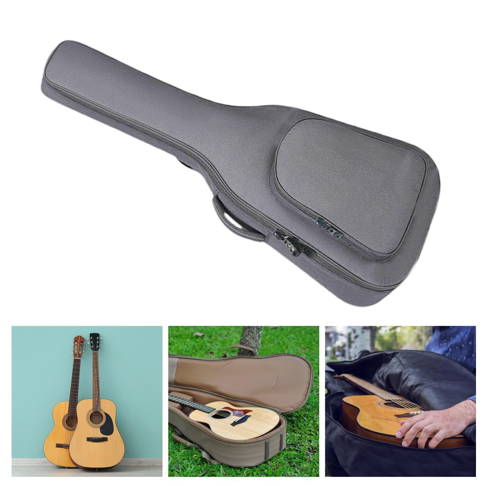 LeeQinersw Acoustic Guitar Bag Full Size Backpack with Pocket Guitar Accessories Adjustable 36in