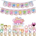 thumbnail image 4 of Squishmallows Theme Birthday Party Decoration Plush Toys Pull Flag Cake Topper Balloon Set, 4 of 5