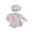 Violet, variante sur Gupgi Maillot de Bain une Pièce pour Bébé Fille, Tout-Petit, Imprimé Floral, Manches Longues, Fermeture Éclair, Maillot Volanté avec Chapeau