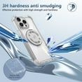thumbnail image 5 of Phone Case for iPhone 14 Pro Max with 360° Rotatable Ring Holder Kickstand, Clear Non-Yellowing Transparent Magnetic Cover, Military Grade Drop Protection Shockproof Case for iPhone 14 Pro Max, Clear, 5 of 14