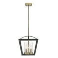 thumbnail image 3 of Golden Lighting Mercer Mini Chandelier (Convertible) in Matte Black Seeded Glass, 3 of 4