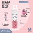 thumbnail image 3 of Miyuki Delica Seed Beads – Size 11/0 (1.6 mm), DB1807, Dyed Rose Silk Satin, 7.2 g, Approx. 1440 Beads, 3 of 7