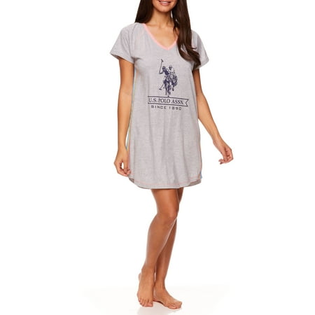 U.S. Polo Assn. Women's Short Sleeve V-neck Pajama Sleepshirt