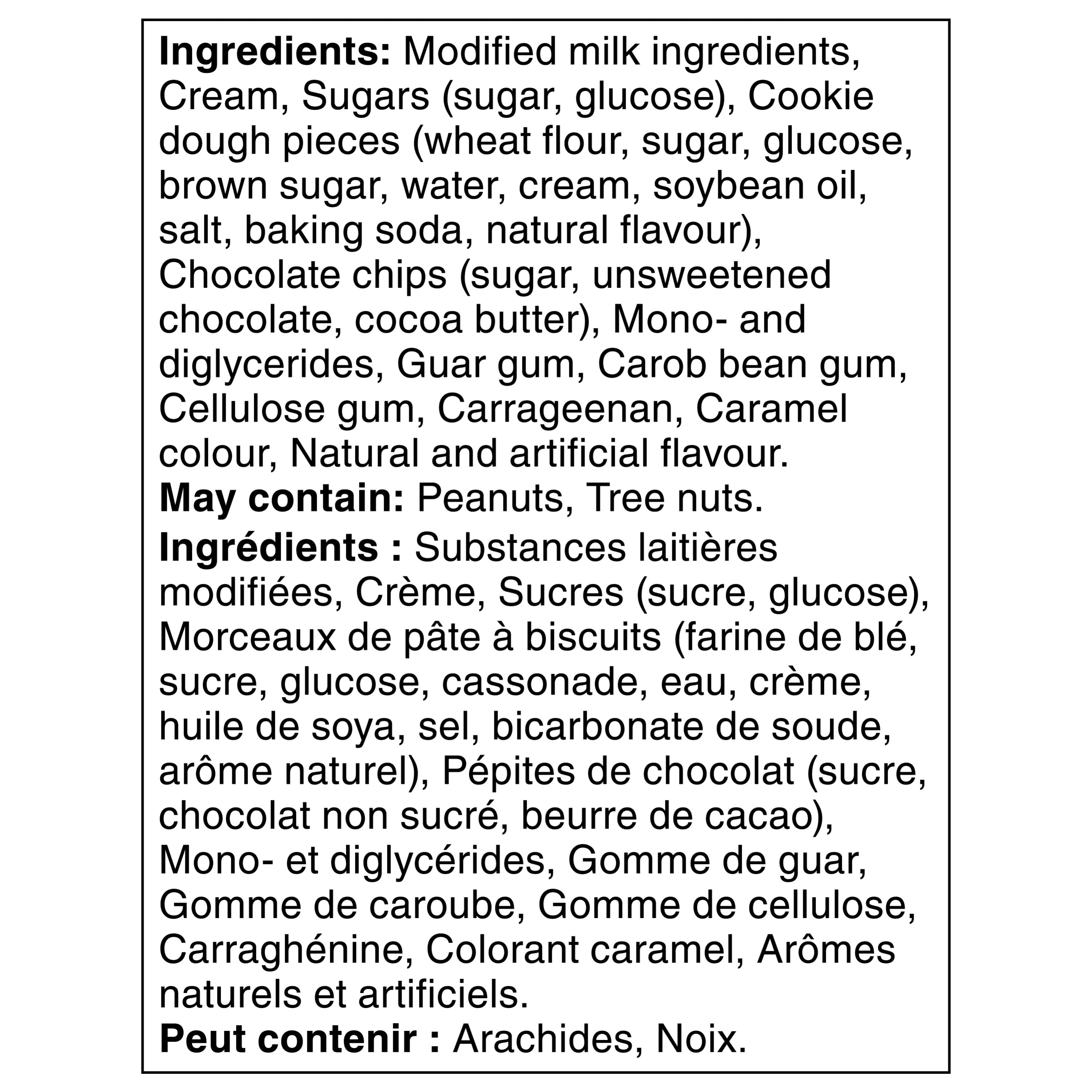 Baskin Robbins Chocolate Chip Cookie Dough Ice Cream, Made in Canada With 100% Canadian Dairy, Kosher, 946 mL