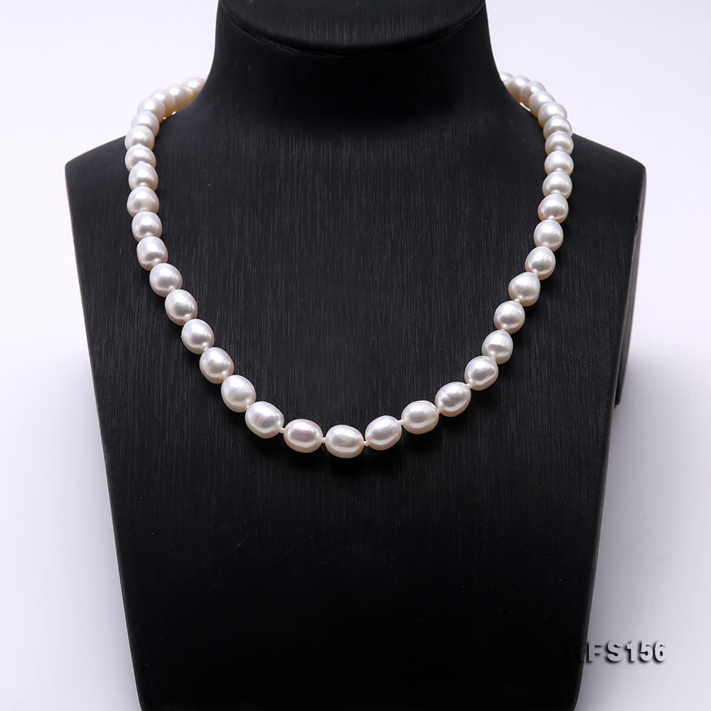 ブレスレット LESS IS MORE oval pearl necklace JYX Pearl Necklace Set AA 7-8mm Natural Oval Freshwater