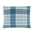 thumbnail image 2 of Dearfoams Super Soft 3-Piece Blue Plaid 100% Polyester Fill Comforter Set, Full/Queen, 2 of 6