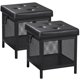 thumbnail image 1 of VECELO Juego de 2 reposapiés otomano de almacenamiento, cubo otomano cuadrado pequeño de 13,8 pulgadas para sala de estar/dormitorio, cubos de almacenamiento otomanos de piel sintética con tapas, sopo, 1 of 1
