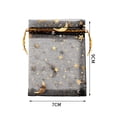 thumbnail image 7 of 120 Pieces Moon Star Organza Jewelry Candy Bags, 2.7x3.5 Inch Sheer Black Organza Pouch Small Gift Bags with Drawstring for Wedding Christmas Party Favors, 7 of 7