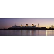 Panoramic Images  RMS Queen Mary in an ocean Long Beach Los Angeles County California USA Poster Print by Panoramic Images - 36 x 12