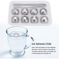 thumbnail image 3 of Reusable Stainless Steel Ice Spheres Chills Wine Whiskey Drink Chiller Stones Rocks with Tong(Diamond), 3 of 5