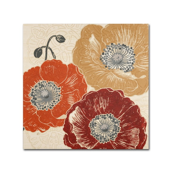 Trademark Fine Art "A Poppy's Touch III" Canvas Art by Daphne Brissonnet