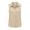 Khaki, variant on Women's Sleeveless Button Down Shirt Casual V Neck Collared Tank Top Solid Color Blouse for Work