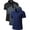 8688# Black+Dark Grey+Dark Navy Blue, variant on Men's Polo Shirt Quick Dry Performance Short Sleeve Tactical Shirts Pique Jersey Golf Shirt,8688,Dark Navy Blue,L
