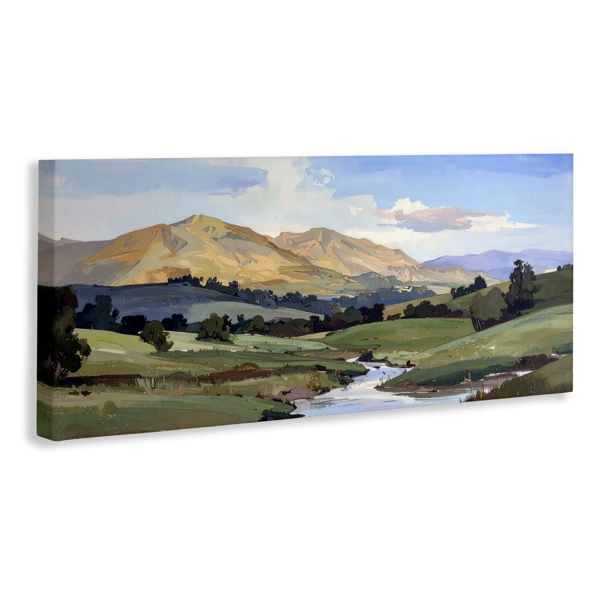 Stupell Industries Winding River Across Valley Canvas Wall Art, design by Alonza Saunders