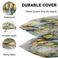 thumbnail image 6 of Outdoor Waterproof Pillow Covers Pack of 2, Summer Watercolor Lemon Green Leaf Bottle Retro Wood Grain Decorative Throw Pillowcases Cushion Covers for Garden Patio Tent Sofa Couch, 26x26 inch, 6 of 8